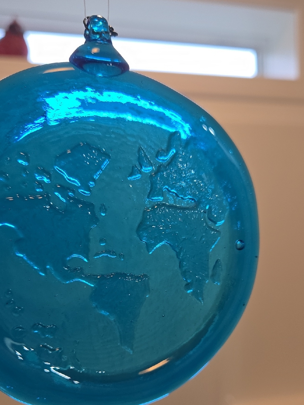 Blue Glass Globe Ornament